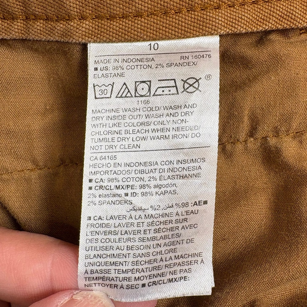 Old Navy Womens Extra High Rise‎ Wide Leg Cropped Pants Bourbon Brown Size 10 - Picture 4 of 11